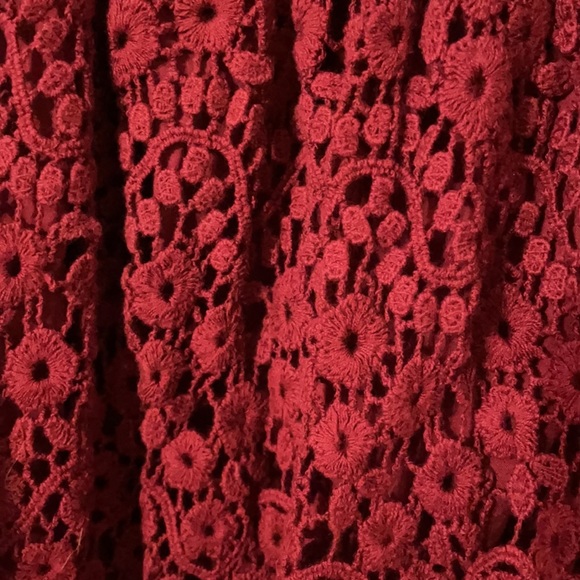 Knox rose red lace blouse size XL - Picture 2 of 2